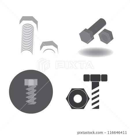 bolt and nut logo 116646411