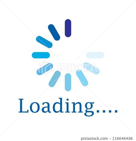 trendy loading logo 116646486