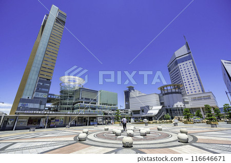 JR Takamatsu Station, the station square, Takamatsu Symbol Tower and JR Hotel Clement Takamatsu, Takamatsu City, Kagawa Prefecture 116646671