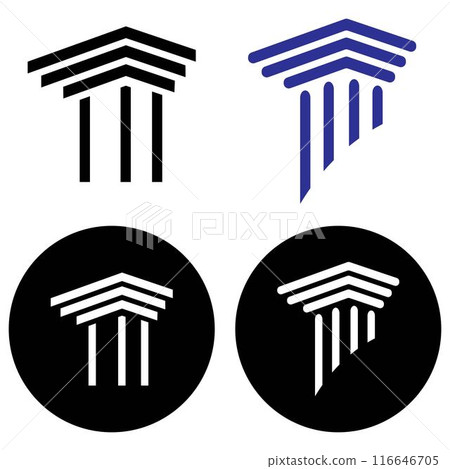 simple pillar logo 116646705