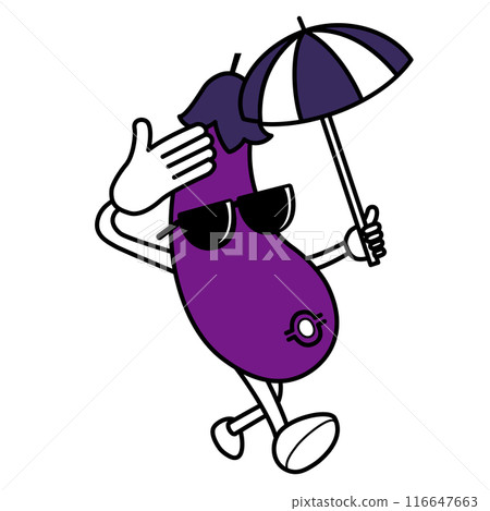 Parasol and eggplant 116647663