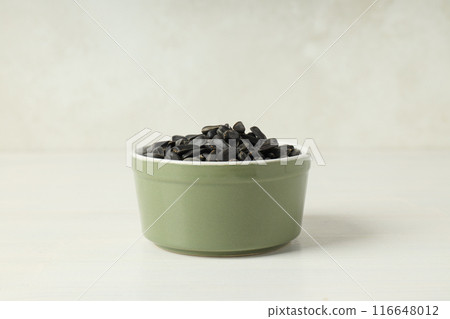 Sunflower seeds, concept of harvest, tasty snack 116648012