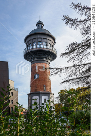 View of Water Tower with observation deck and Murarium Museum. Zelenogradsk. Kaliningrad region. Russia 116648288