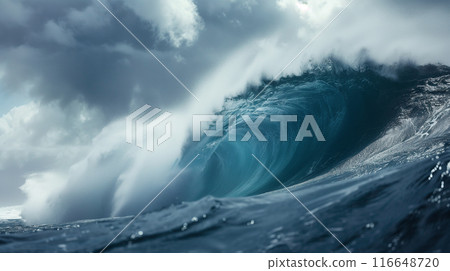 法屬玻里尼西亞塔希提島世界最高衝浪點 Teahupoo 的巨浪 116648720