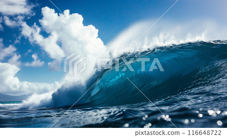 法屬玻里尼西亞塔希提島世界最高衝浪點 Teahupoo 的巨浪 116648722