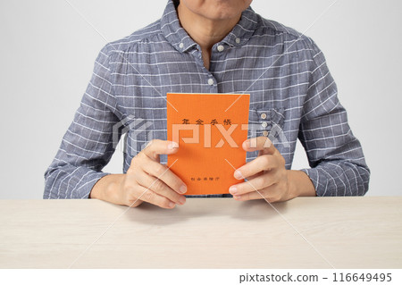 Image of pension book and money Image of pension book and money 116649495