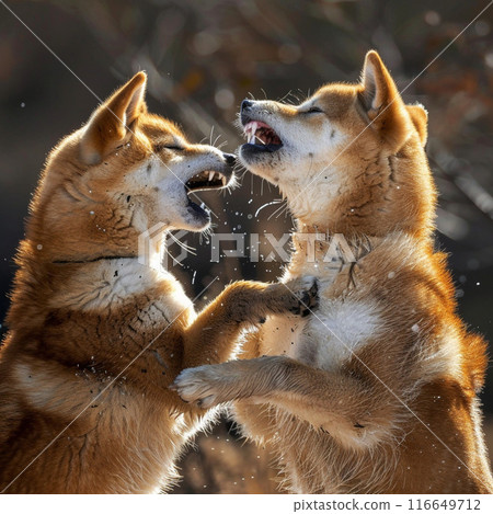 Shiba Inu staring at the camera 116649712