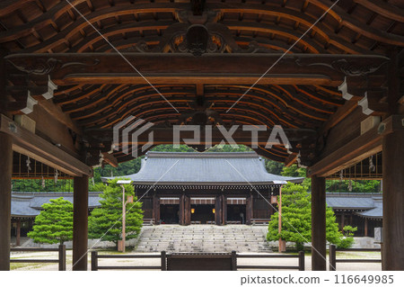 Omi Shrine Outer and Inner Worship Hall (Otsu City, Shiga Prefecture) Omi Shrine Outer and Inner Worship Hall (Otsu City, Shiga Prefecture) 116649985