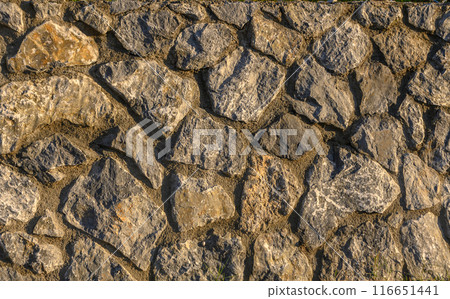 wall made of real stone as a background in the sun 8 116651441