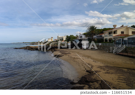 Mediterranean coast view from the restaurant window 1 Mediterranean coast view from the restaurant window 1 116651534