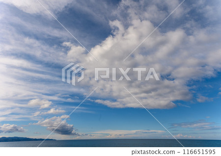 sky over the Mediterranean sea on a winter day in Cyprus 9 116651595