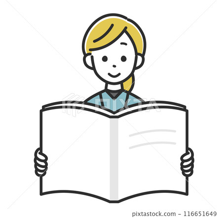 一個女人透過讀書學習的插圖 116651649