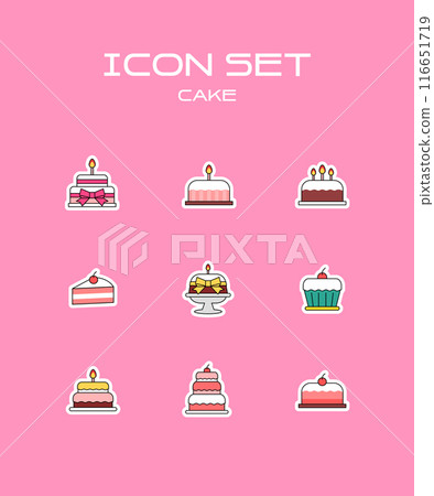 Simple line icon Cake 116651719