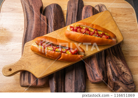 Hot dog American taste hot dog 116651869