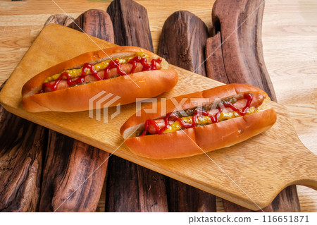 Hot dog American taste hot dog 116651871