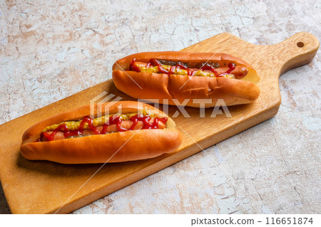 Hot dog American taste hot dog Hot dog American taste hot dog 116651874
