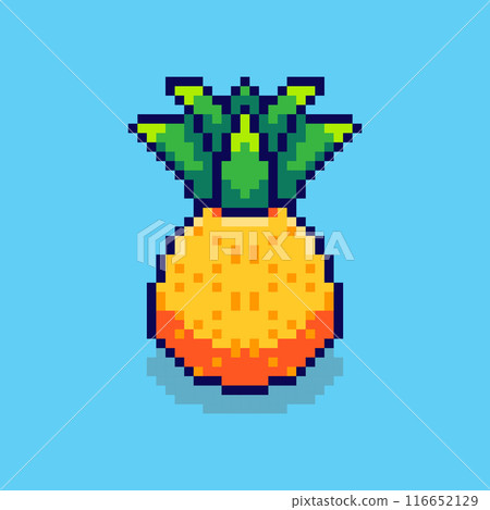 Pixel art pineapple game asset design Pixel art pineapple game asset design 116652129
