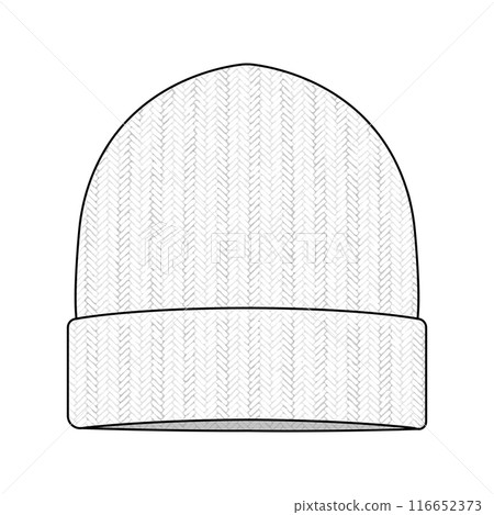 針織帽（針織帽）向量模板插畫 116652373