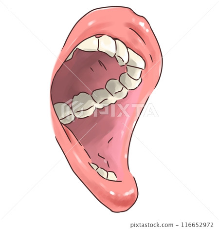 Sideways open mouth Sideways open mouth 116652972