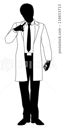 Scientist Chemist Pharmacist Man Silhouette Person Scientist Chemist Pharmacist Man Silhouette Person 116653713