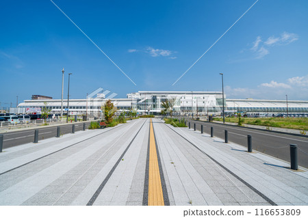 "Aomori Prefecture" Scenery of the west exit of Hachinohe Station, Hachinohe City "Aomori Prefecture" Scenery of the west exit of Hachinohe Station, Hachinohe City 116653809