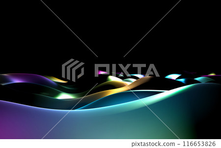 3d surface abstract background. rainbow colors, liquid glass wave texture, 3d illustration render 3d surface abstract background. rainbow colors, liquid glass wave texture, 3d illustration render 116653826