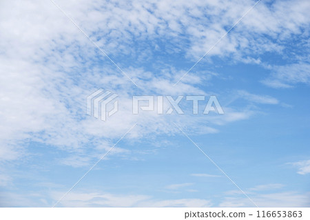 Summer sky, blue sky, sunny sky, sky material [Tokyo] 116653863
