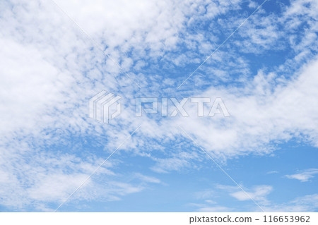 Summer sky, blue sky, sunny sky, sky material [Tokyo] 116653962