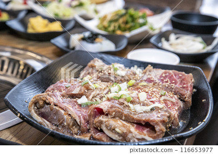 Korean bbq Marinated Grilled Beef Ribs Korean bbq Marinated Grilled Beef Ribs 116653977