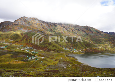 Elephant lake between mountain range in East Sikkim 116654363
