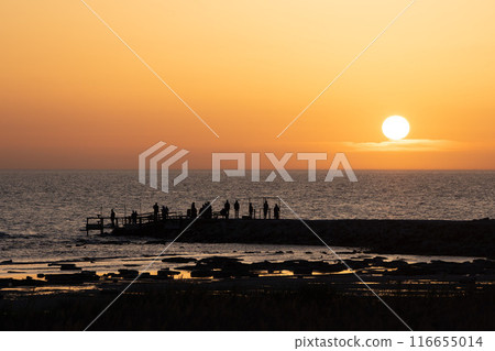 里海的日落 116655014