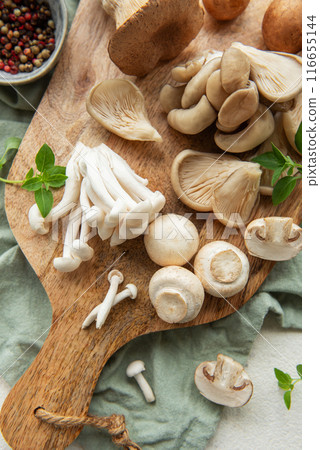 Assortment of various mushrooms Assortment of various mushrooms 116655144