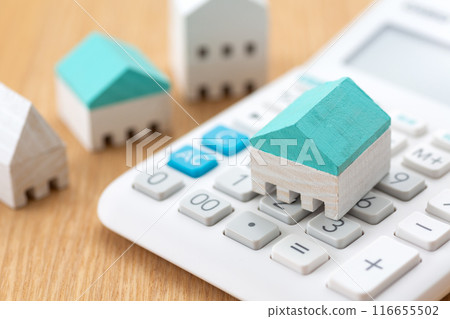 Home miniature and calculator Home miniature and calculator 116655502