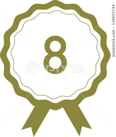Ranking Rosetta Badge Mark Label 8 Icon Gold Ranking Rosetta Badge Mark Label 8 Icon Gold 116655734