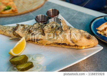 Fried Caspian white fish Fried Caspian white fish 116655928