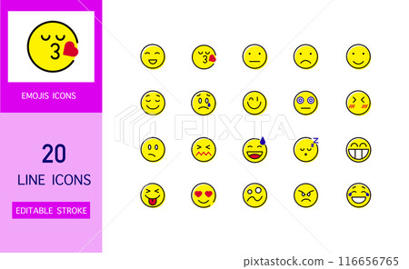 Emojis icons 116656765