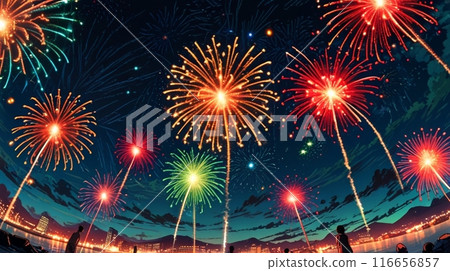 五彩繽紛的煙花 116656857