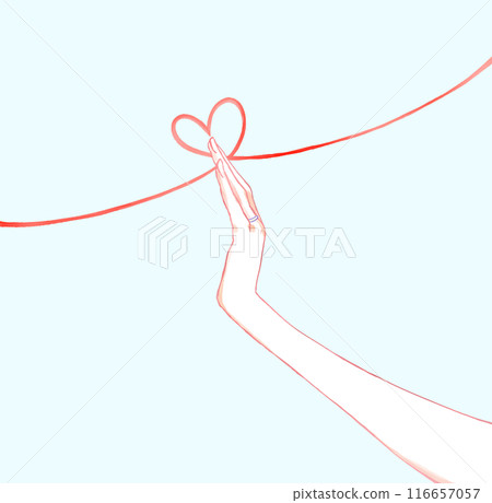 無名指戴著戒指的女人的手 116657057