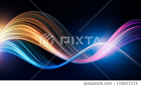 Colorful curved design, Generative AI, AI images 116657233