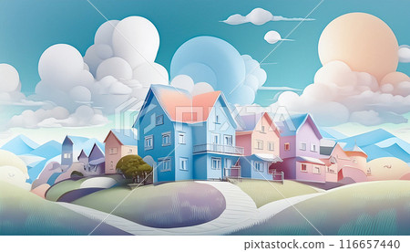 Housing illustration, Generative AI, AI images Housing illustration, Generative AI, AI images 116657440