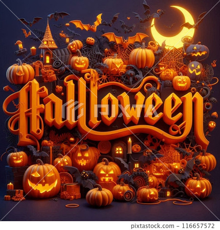 happy halloween background with pumpkin happy halloween background with pumpkin 116657572