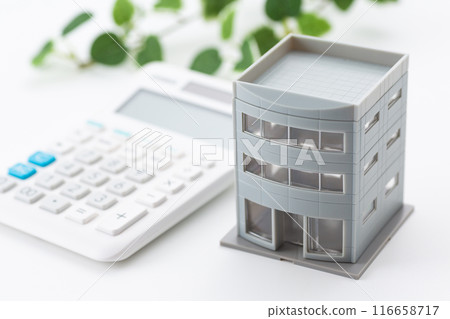 Office building and calculator Office building and calculator 116658717