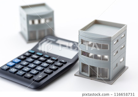 Office building and calculator Office building and calculator 116658731
