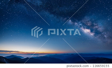 夜空中的星星，星空，銀河系，生成AI，AI影像 116659155