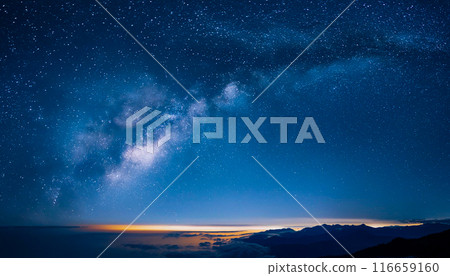 夜空中的星星，星空，銀河系，生成AI，AI影像 116659160