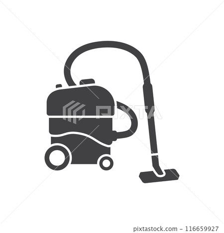 Vacuum cleaner icon in flat style. Equipment for house cleaning vector illustration on isolated background. Clean machine sign business concept. Vacuum cleaner icon in flat style. Equipment for house cleaning vector illustration on isolated background. Clean machine sign business concept. 116659927