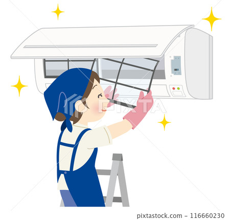 女員工當管家清洗空調 116660230