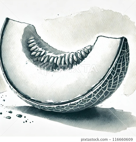 Melon ink painting 2 Melon ink painting 2 116660609