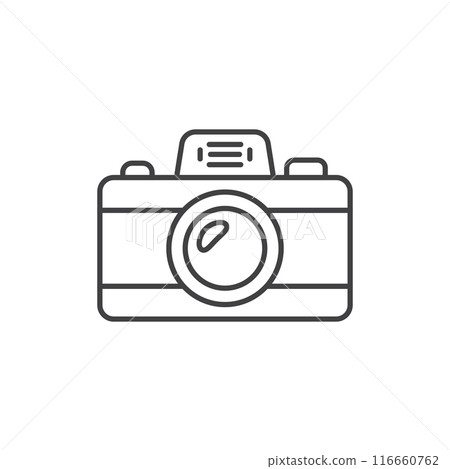Camera icon in flat style. Photography vector illustration on isolated background. Photo sign business concept. Camera icon in flat style. Photography vector illustration on isolated background. Photo sign business concept. 116660762