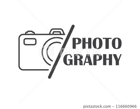 Camera icon in flat style. Photography vector illustration on isolated background. Photo sign business concept. 116660966